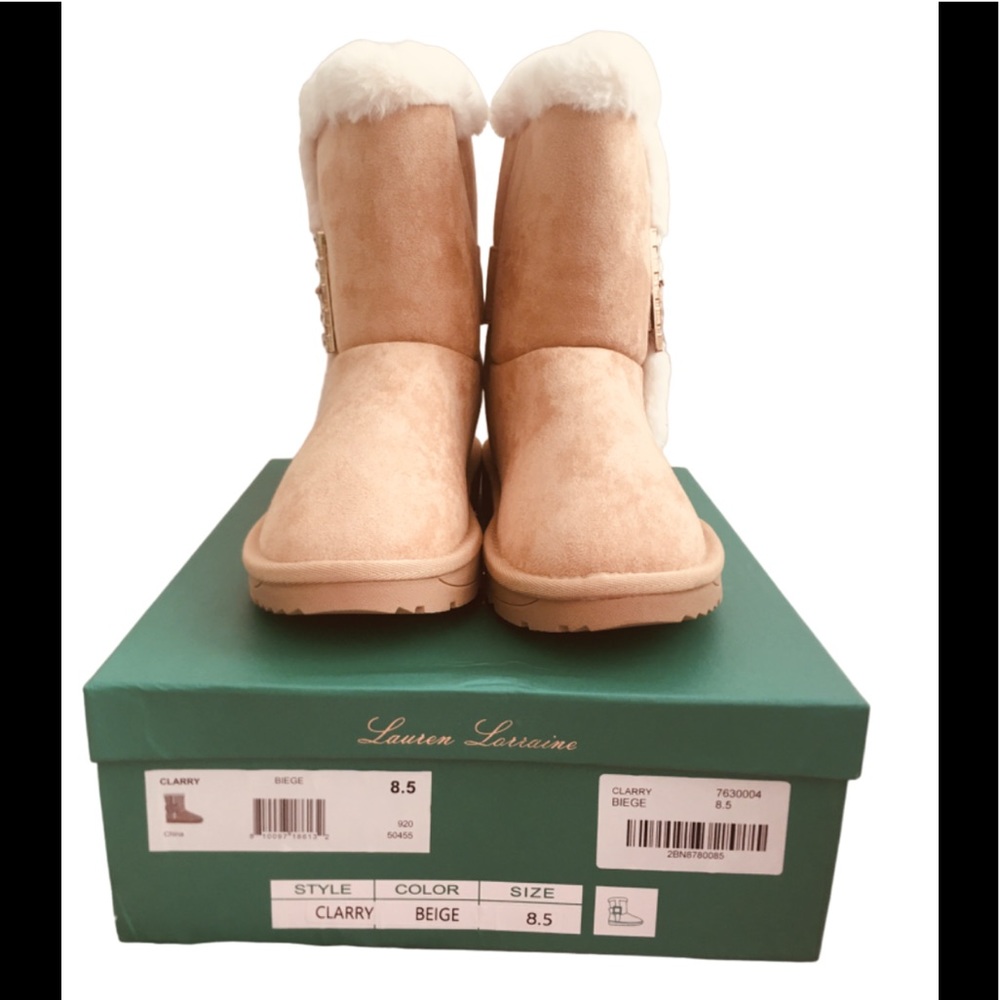 NWT Lauren Larraine Clarry Faux Suede Winter Boots. 8.5 - Picture 2 of 7